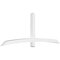 Ekena Millwork Bellingham Architectural Grade PVC Gable Bracket, 96"W x 36"H x 4"D x 4"F, 9/12 Pitch GBP096X36X0404BEL00 - alternate 1
